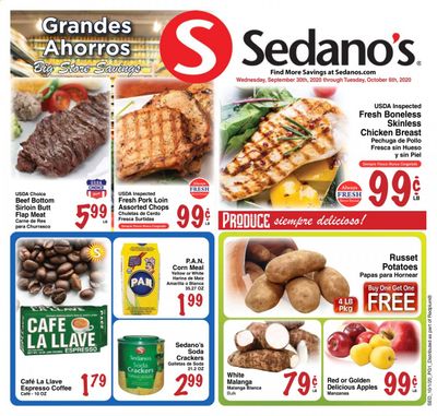 Sedano's Weekly Ad Flyer September 30 to October 6
