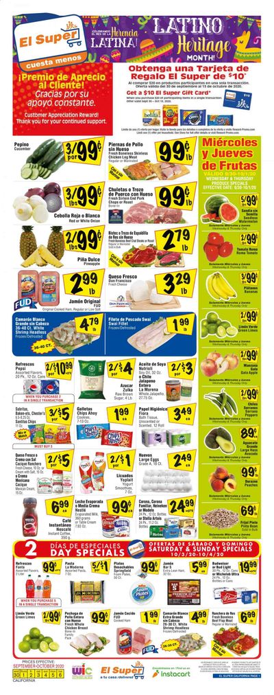 El Super Weekly Ad Flyer September 30 to October 6