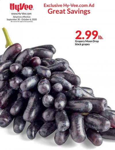 Hy-Vee (IA, IL, KS, MN, MO, NE, SD, WI) Weekly Ad Flyer September 30 to October 6