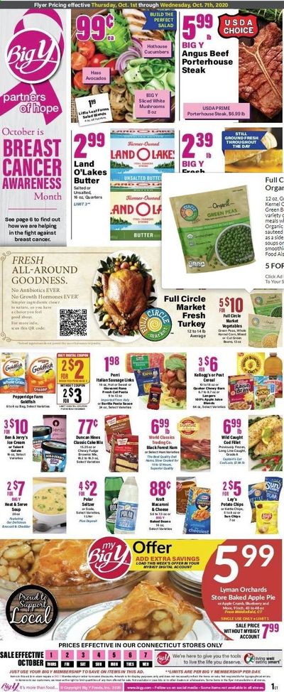 Big Y (CT) Weekly Ad Flyer October 1 to October 7