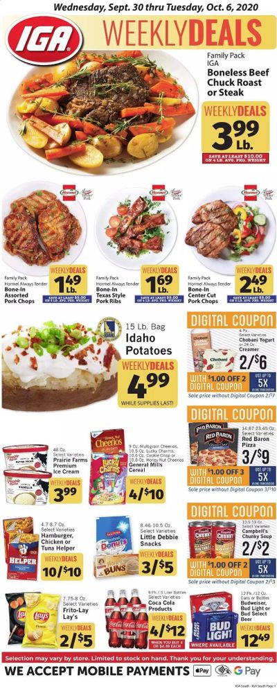 IGA Weekly Ad Flyer September 30 to October 6