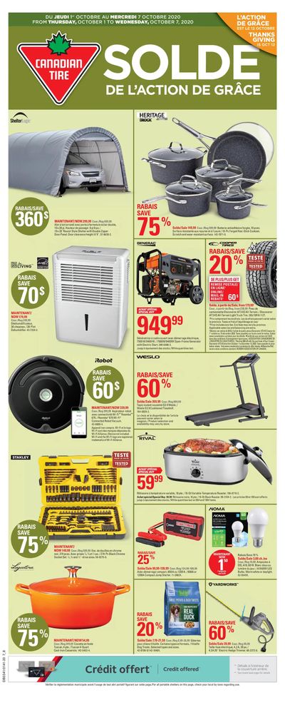 Canadian Tire (QC) Flyer October 1 to 7