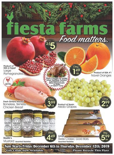 Fiesta Farms Flyer December 6 to 12