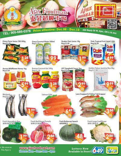 Ajax Foodmart Flyer December 6 to 12