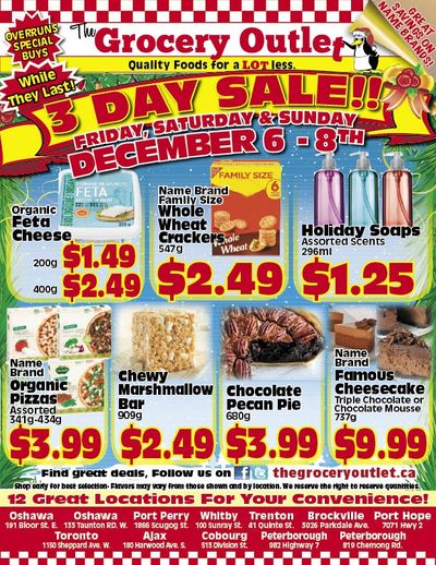 The Grocery Outlet 3-Day Sale Flyer December 6 to 8
