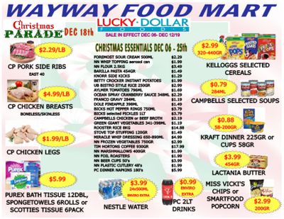 WayWay Food Mart Flyer December 6 to 12