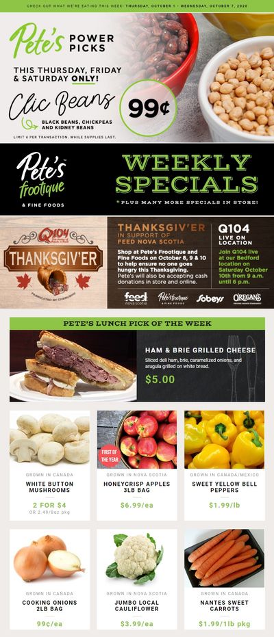 Pete's Fine Foods Flyer October 1 to 7