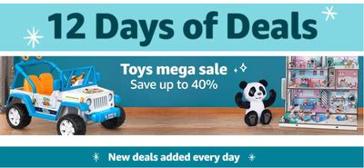 Amazon Canada 12 Days of Deals: Toys Mega Sale Save up to 40% off Toys