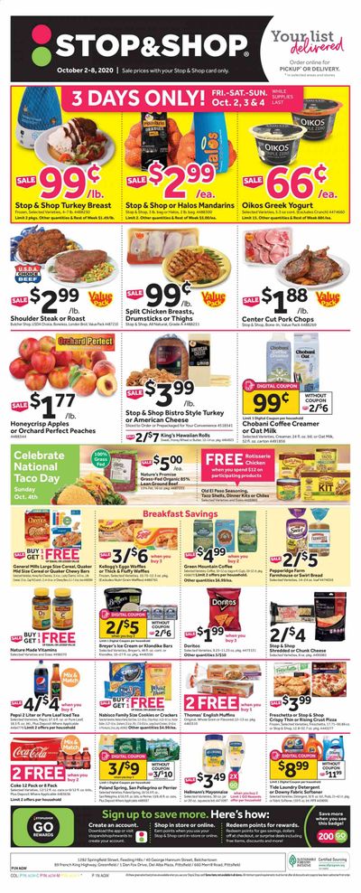 Stop & Shop (MA) Weekly Ad Flyer October 2 to October 8