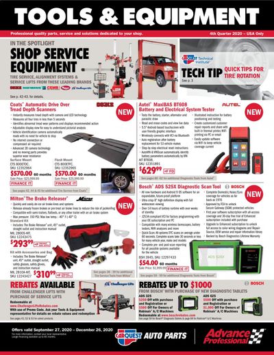 Carquest Weekly Ad Flyer September 27 to December 26