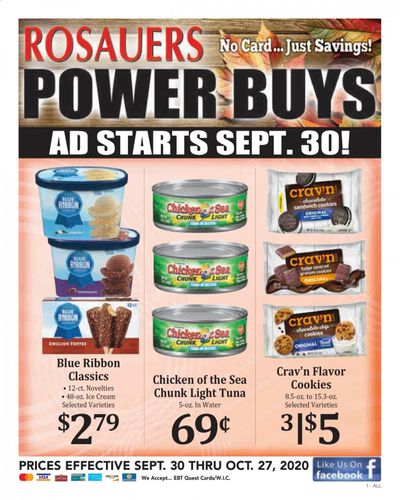 Rosauers Weekly Ad Flyer September 30 to October 27
