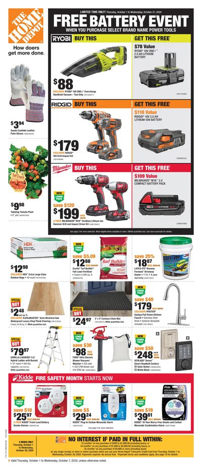Home Depot (Atlantic) Flyer October 1 to 7