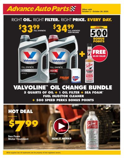 Advance Auto Parts Weekly Ad Flyer October 1 to October 28