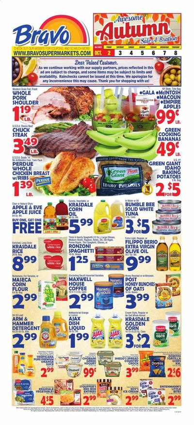 Bravo Supermarkets Weekly Ad Flyer October 2 to October 8