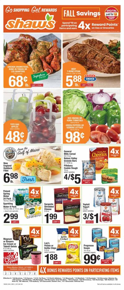 Shaw’s Weekly Ad Flyer October 2 to October 8