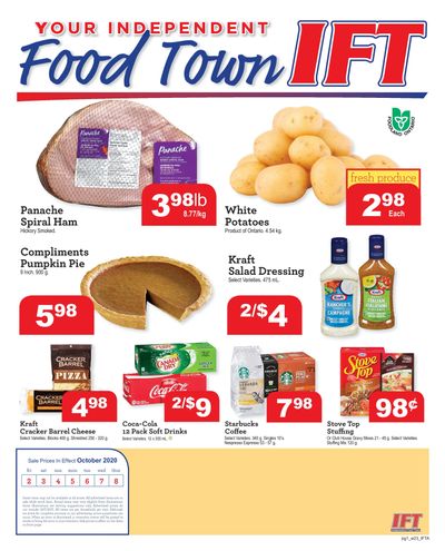 IFT Independent Food Town Flyer October 2 to 8