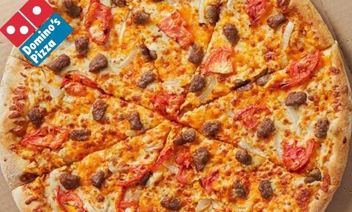 The Cheeseburger Pizza at Domino's Pizza