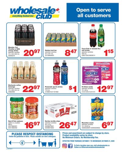Wholesale Club Flyer October 1 to 21