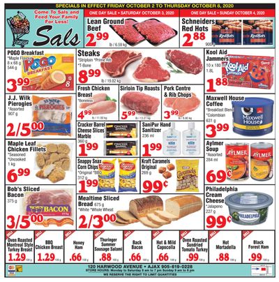 Sal's Grocery Flyer October 2 to 8