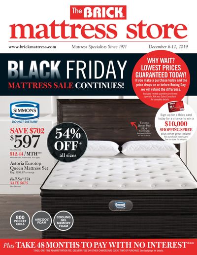 The Brick Mattress Store Flyer December 6 to 12