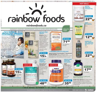 Rainbow Foods Health First Flyer October 1 to 31