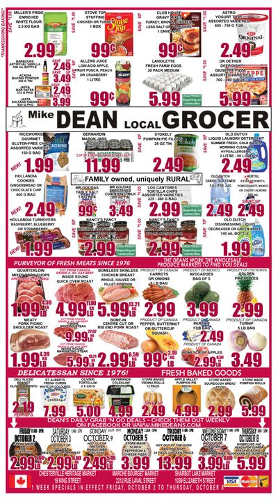 Mike Dean's Super Food Stores Flyer October 2 to 8