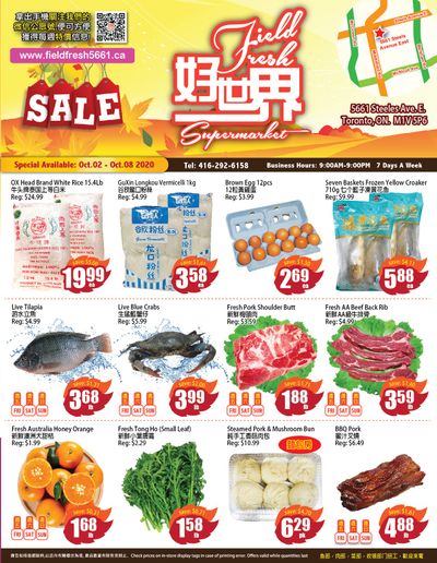 Field Fresh Supermarket Flyer October 2 to 8