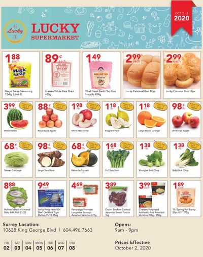Lucky Supermarket (Surrey) Flyer October 2 to 8
