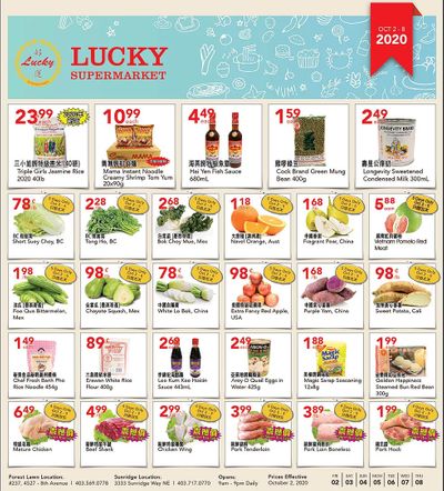 Lucky Supermarket (Calgary) Flyer October 2 to 8