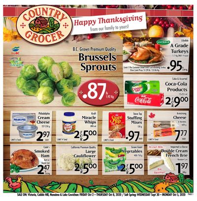 Country Grocer Flyer October 2 to 8
