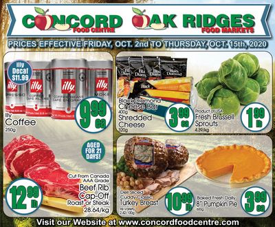Concord Food Centre & Oak Ridges Food Market Flyer October 2 to 15