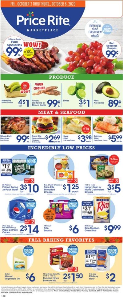 Price Rite Weekly Ad Flyer October 2 to October 8