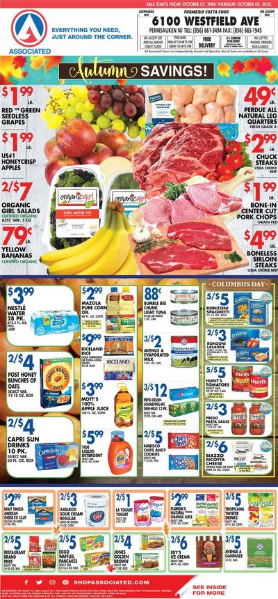 Associated Supermarkets Weekly Ad Flyer October 2 to October 8