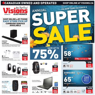 Visions Electronics Flyer October 2 to 8
