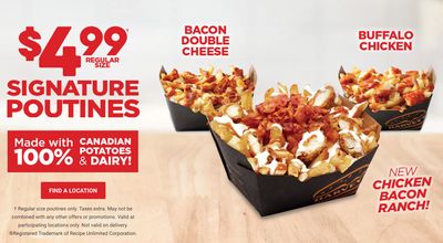 Harvey’s Canada Promotions: Get a Signature Poutine for $4.99!