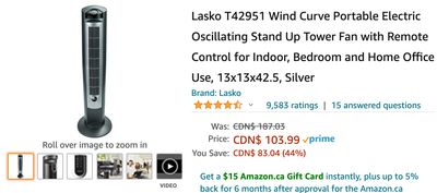 Amazon Canada Deals: Save 44% on Portable Electric Oscillating Tower + 44% on Ohuhu Saucer Tree Swing for Kids + More Offers