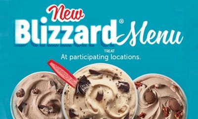NEW FALL BLIZZARD MENU at Dairy Queen