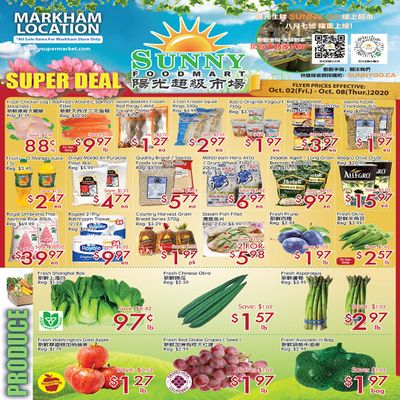 Sunny Foodmart (Markham) Flyer October 2 to 8 Sunny Foodmart (Markham) Flyer October 2 to 8