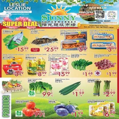 Sunny Supermarket (Leslie) Flyer October 2 to 8