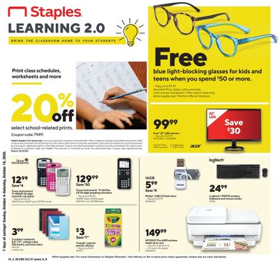 Staples Weekly Ad Flyer October 4 to October 10