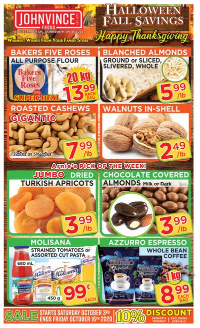 Johnvince Foods Flyer October 3 to 16