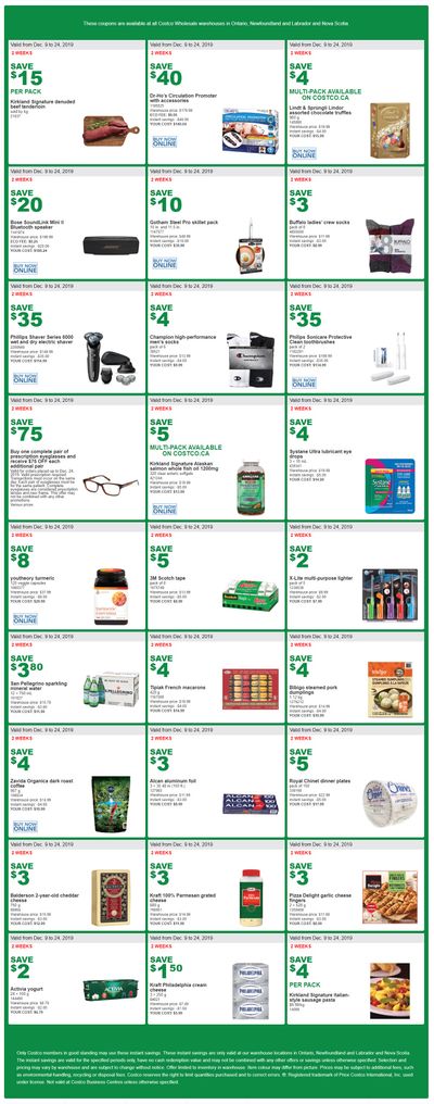 Costco (ON & Atlantic Canada) Weekly Savings December 9 to 24