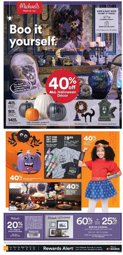 Michaels Weekly Ad Flyer October 4 to October 10
