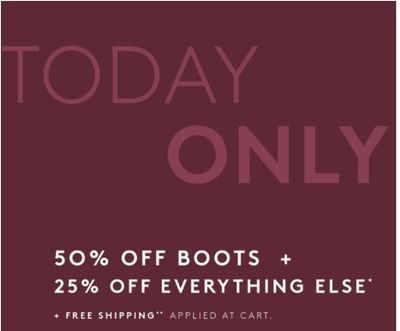 Naturalizer Canada Holiday Sale: Save 50% off Boots + 25% off Everything Else & FREE Shipping with Coupon Code