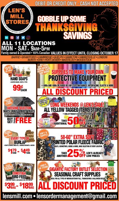 Len's Mill Stores Flyer October 4 to 17