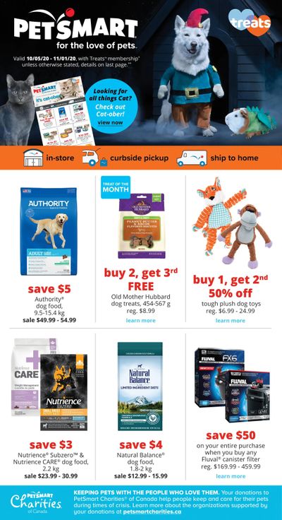 PetSmart Treats Membership Flyer October 5 to November 1
