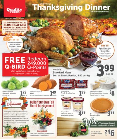 Quality Foods Flyer October 5 to 11