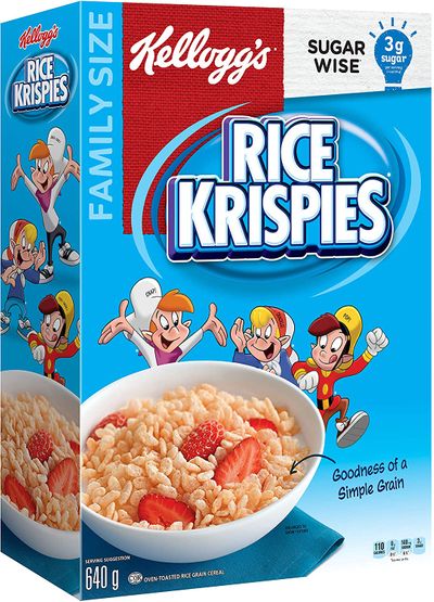 Kellogg's Rice Krispies Cereal Original, Family Size, 640g, Original Rice Flavour, 640 Grams On Sale for $ 4.32 at Amazon Canada