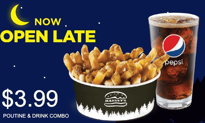 POUTINE & DRINK COMBO at Harvey's