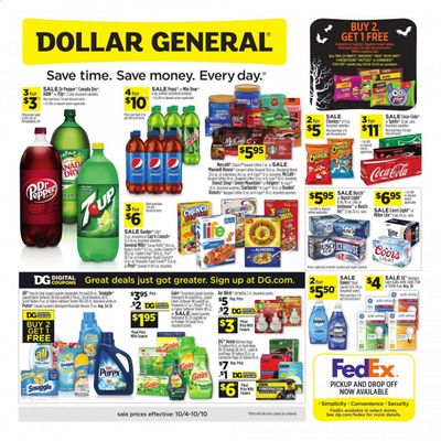 Dollar General (NC, SC) Weekly Ad Flyer October 4 to October 10